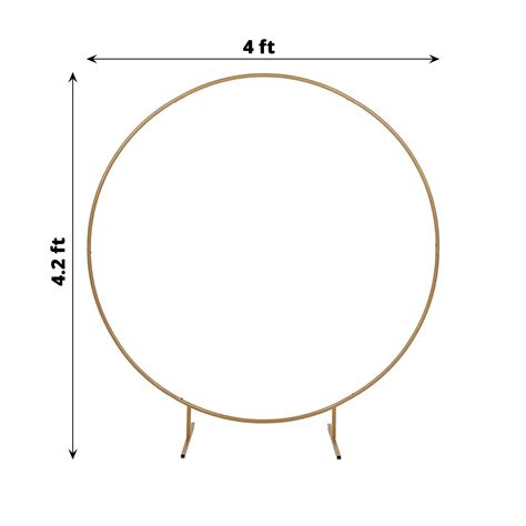 4 Ft Gold Balloon Circle Metal Frame Round Backdrop Stand Wedding Arch