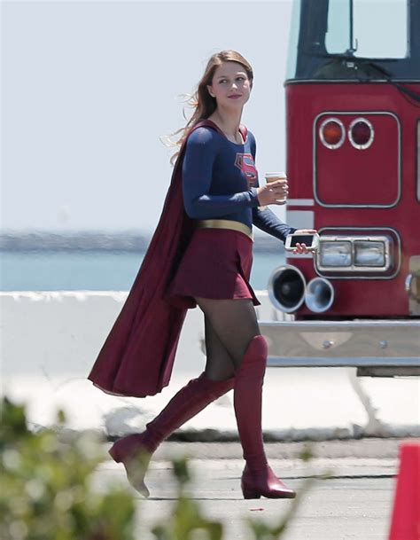 Melissa Benoist On Supergirl Set 10 Gotceleb
