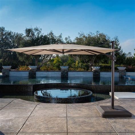 Commercial shade structures for pools and aquatic centers. SunVilla 10' Offset Umbrella in 2020 | Offset umbrella ...