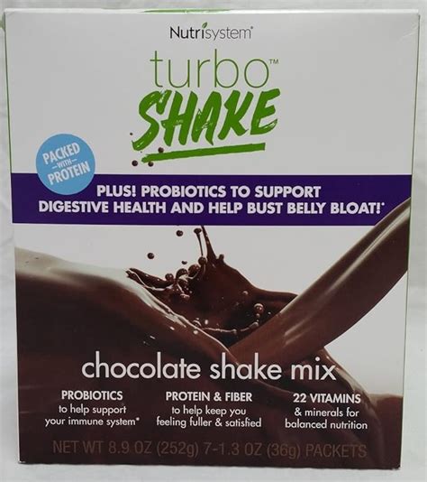 Nutrisystem Turbo Shakes Chocolate Bust Belly Bloat Digestive Health 7 Ct Box Amazon Ca