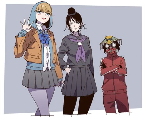 Safebooru 1other 2girls Adapted Costume Ambiguous Gender Apex Legends