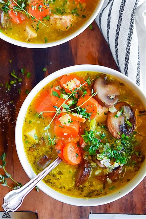 No two pots of chicken soup are exactly alike, in my experience, and i don't claim to have the very best chicken soup recipe in jewish history. Paleo Chicken Soup, Low Carb Chicken + "Rice" Soup!