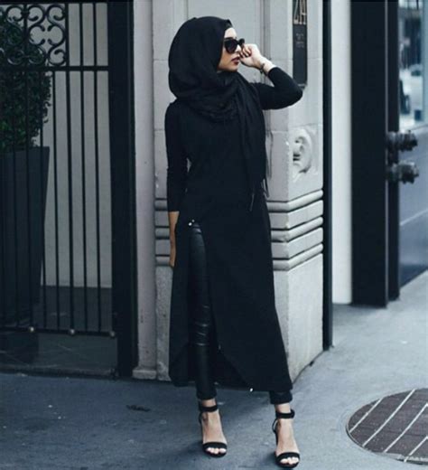 | see more about hijab, fashion and hijabista. Top 5 Black hijab outfit! #hijabfashio # ...
