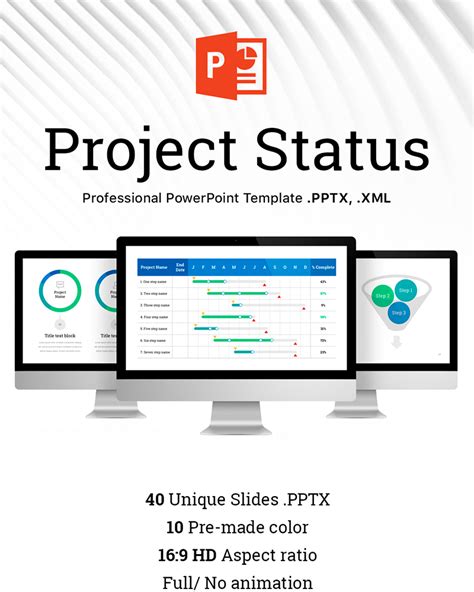 Project Status Professional Powerpoint Template