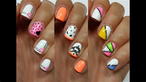 You can do polka dots all over your nail, or make a couple polka dot lines. 3 Easy Nail Art Designs for Short Nails | Freehand #3 ...