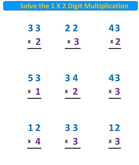 Multiplication Worksheets 4 Digit By 1 Digit