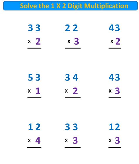 Multiplying By 2 Digit Numbers Worksheets