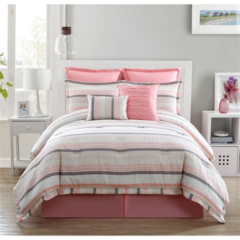 Vcny Clairebella Grace 8 Piece Comforter Set King Size Comforter Sets Pink Comforter King Size