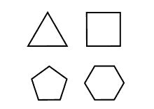 Sind alle sechs seiten gleich lang, spricht man von einem gleichseitigen sechseck. Geometrische Formen Vorlagen zum Ausdrucken Ausmalen