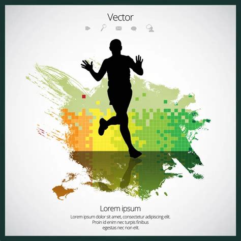 Marathon Runners Abstract Background Stock Vector By ©zeber2010 174958244