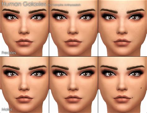 My Sims 4 Blog Human Galaxies Freckles And Moles By