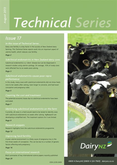PDF DairyNZ Technical Series August 2013 Fertility Uterine Environment