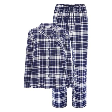 navy check pyjama set set pyjamas clothing womens categories primark uk pajama set