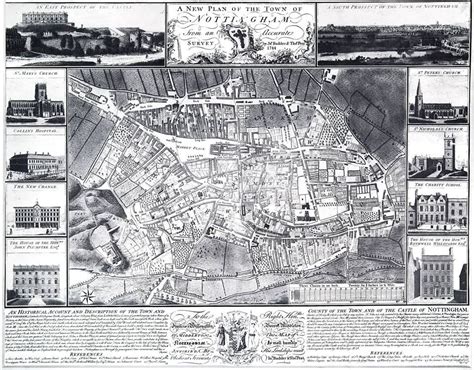 Nottingham 1744 Nottingham Map University Of Nottingham Old Pictures