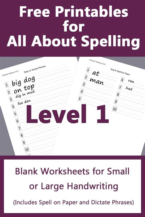 Free Printables For All About Spelling Level 1 In 2020 All About