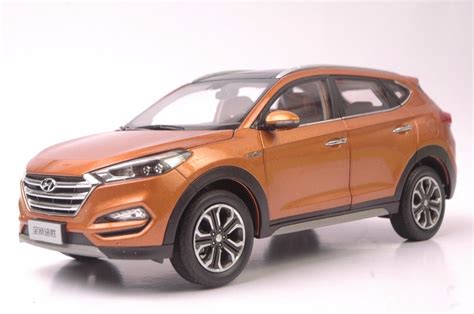 118 Diecast Model For Hyundai Tucson 2016 Orange Suv Alloy Toy Car