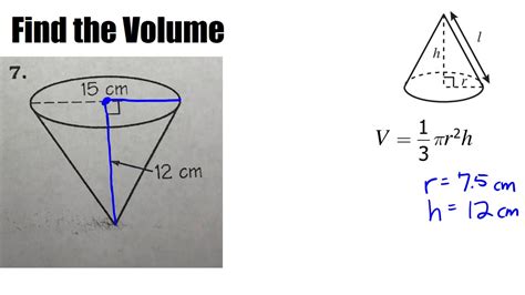 Volume Of A Cone 1 Youtube