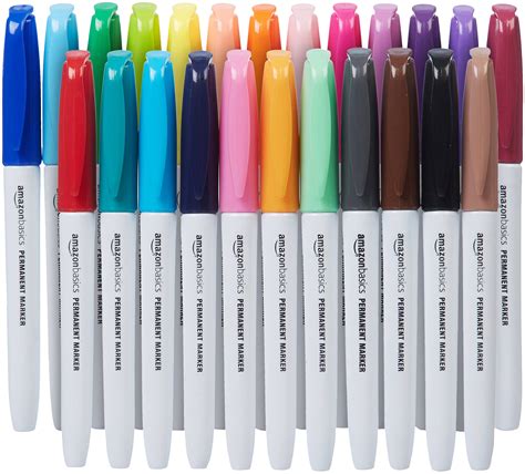 Buy Amazon Basics Fine Point Tip Permanent Markers Assorted Colors
