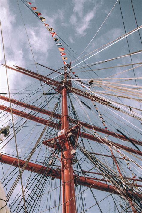 Mast Of Sailing Ship Backing Up With Guy Lines · Free Stock Photo