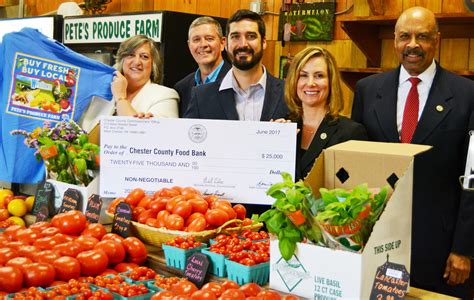 Donation hours / horas para donaciones. Chester County Commissioners Present $25,000 Check to Food ...