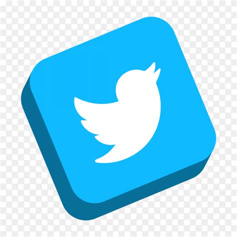 Twitter logo 3D PNG - Similar PNG