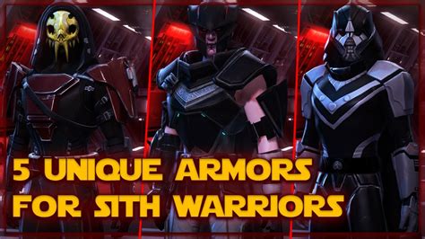 Unique Sith Warrior Armors Swtor Youtube