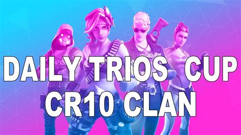 This tournament occurs across one round, so make it count! Fortnite Live Stream Daily Trios Cup & Contender Cash Cup ...