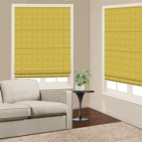 Roman Shades Window Blinds Yellow Premium Blackout Window