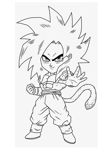 Dibujos Para Colorear De Goku Goku Chibi Para Colorear Dibujando