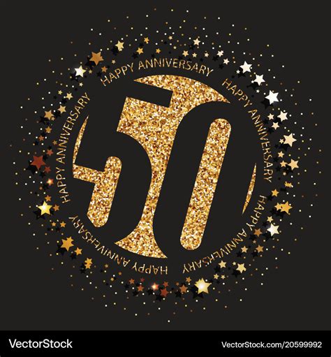 50th Birthday Logo Royalty Free Vector Image Vectorstock