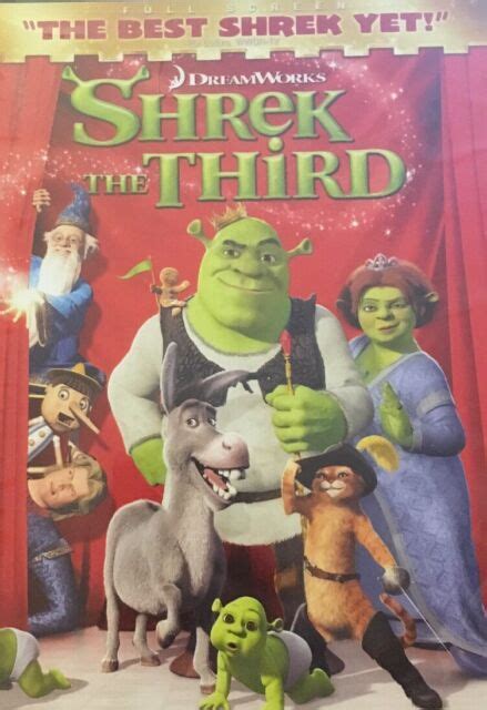 Shrek The Third Dvd 2007 Full Screen Version Ebay