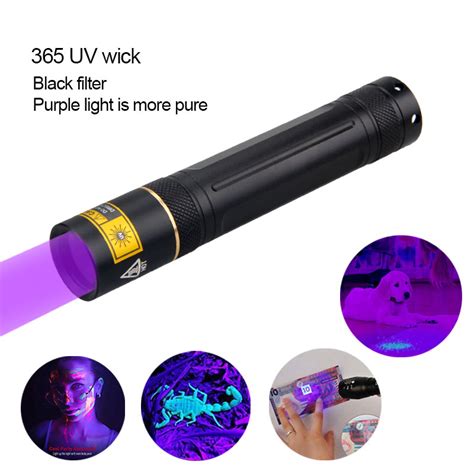 Uv Ultra Violet Led Flashlight Blacklight Light 365nm Inspection Lamp