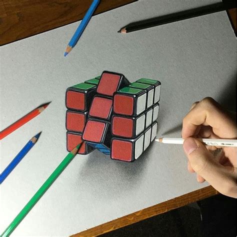 Dessin Rubiks Cube 3d Zentangle Class Cubo Rubix Cubo Rubik Cubos