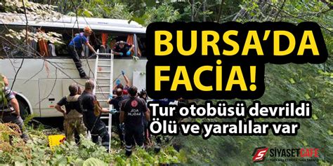 Bursa da facia Tur otobüsü devrildi