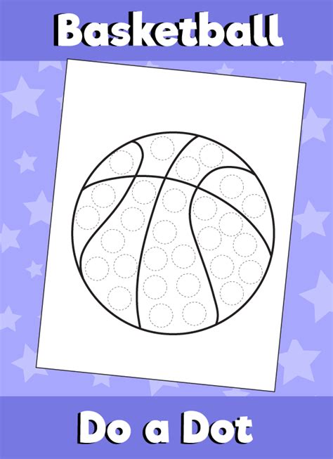 Basketball Do A Dot Activity Basketball Craft Preschool Basketball