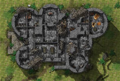 Lmop Cragmaw Castle By Alecm Dungeon Maps Fantasy Map Tabletop Rpg