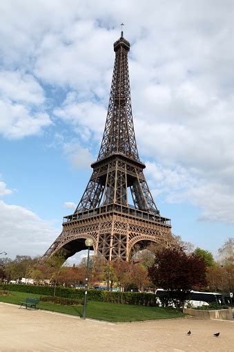 Wideangle View Of The Eiffel Tower Stock Photo Download Image Now