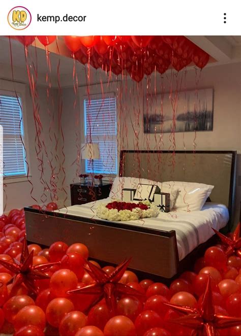 Romantic Balloon Birthday Room Set Up Romantic Room Decoration Birthday Room Decorations