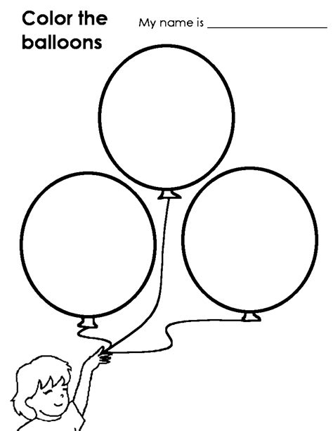 Coloring Balloons Printable Coloring Pages