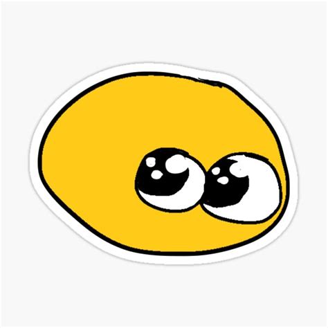 Badly Drawn Cute Cursed Emoji Sticker For Sale By Lozz Hxx Redbubble