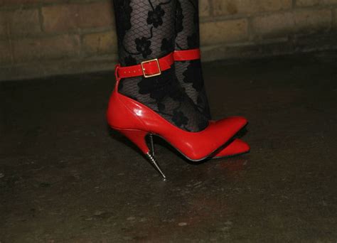 Wild Pair Red Ankle Strap Metal Spike Stiletto Shoes Flickr