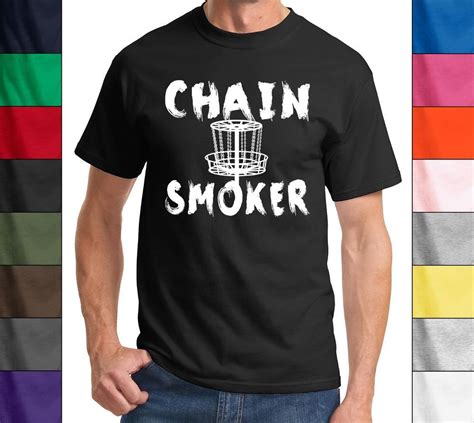 Chain Smoker Funny T Shirt Funny Disc Golf Frisbee Tee