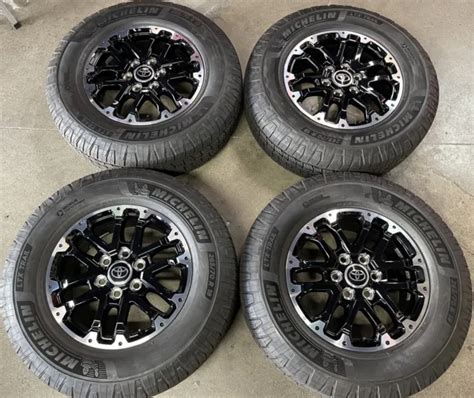2023 Toyota Tundra Trd Tss 18 Inch Wheels Tires Rims Oem Black Michelin