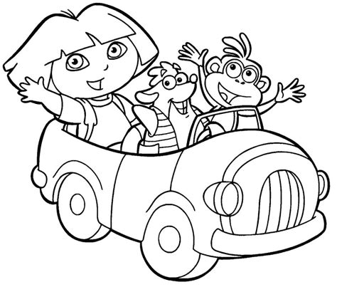 Dora With Boots And Tico Coloring Page Download Print Or Color
