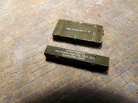 German 88mm Ammo Boxes With Decals Reality In Scale