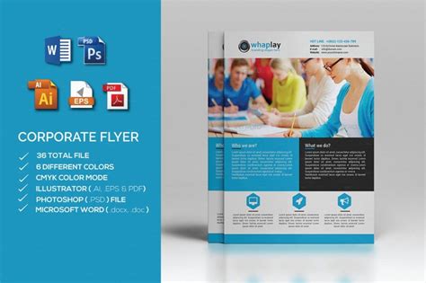 Print Ready Ms Word Flyer Templates For Multipurpose Free Brochure
