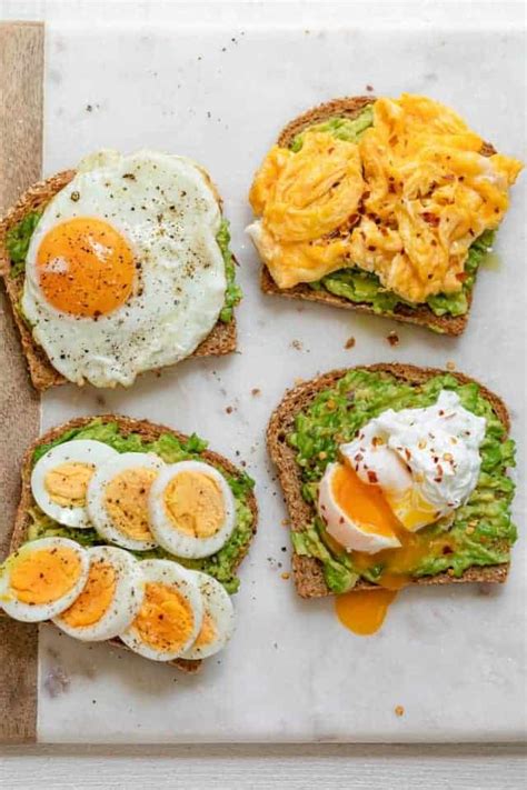 Avocado Toast With Egg 4 Ways Feelgoodfoodie