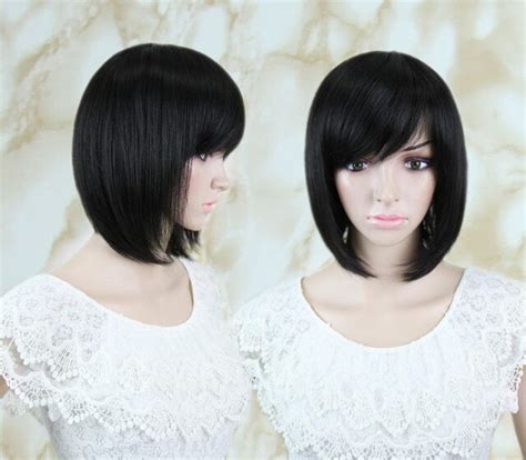 Buy Black Short Wig Korean Style Synthetic Bob Short