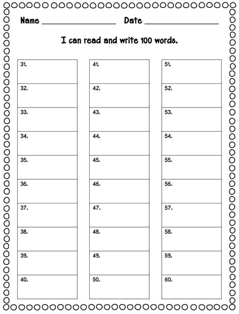 First Grade Funtastic 100th Day Of School I Can Write 100 Words Freebie