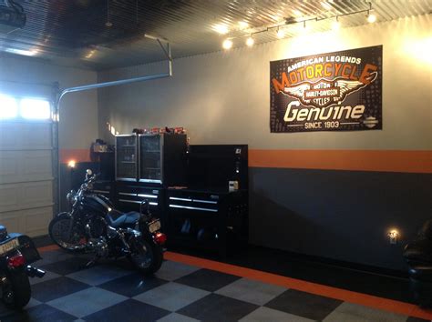 My Harley Garage Motorcycle Garage Man Cave Garage Garage Style